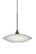 Spazio LED Bronze Pendant Ceiling Light in Opal Glossy Glass