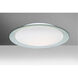 Tuca 19 LED 19 inch Flush Mount Ceiling Light in Opal/Silver Foil Glass