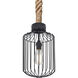 Sultana 1 Light Rope Pendant Ceiling Light in Cylinder
