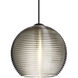 Kristall 6 LED Black Cord Pendant Ceiling Light