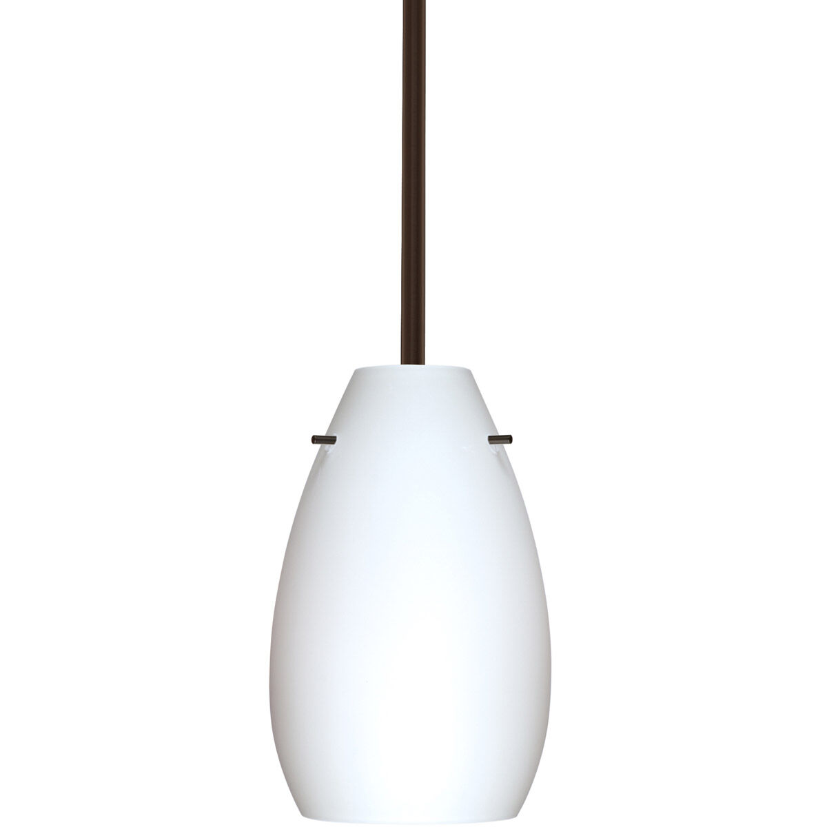 Pera 9 LED Bronze Stem Pendant Ceiling Light in Opal Matte Glass