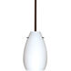 Pera 9 LED Bronze Stem Pendant Ceiling Light in Opal Matte Glass