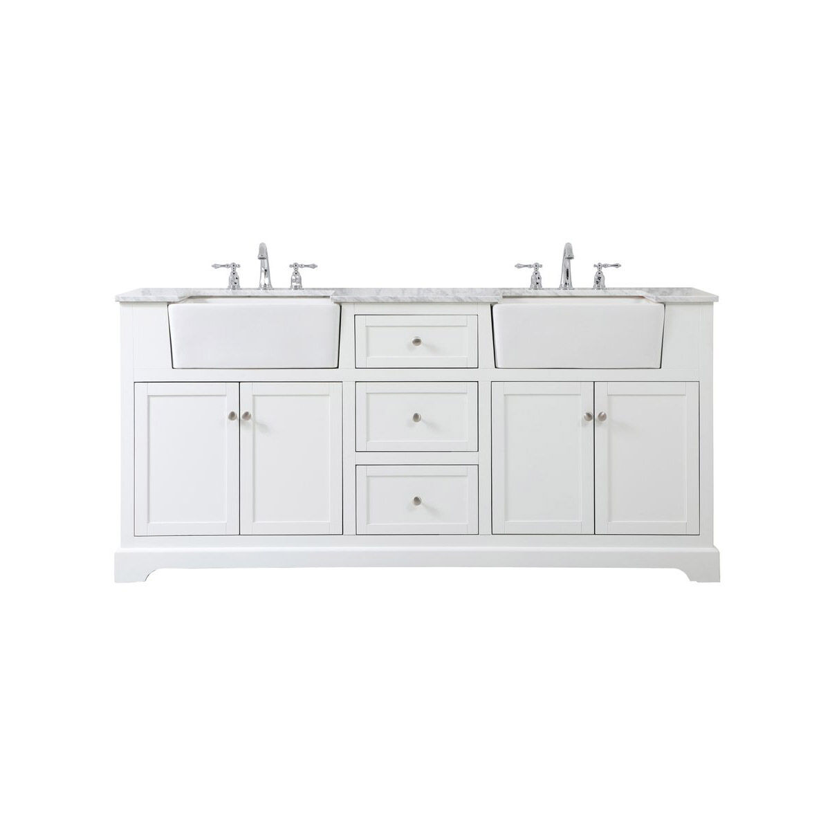 Franklin 72 X 22 X 34.75 inch White Bathroom Vanity Cabinet