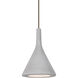 Gala LED Bronze Cord Pendant Ceiling Light in Natural Concrete 