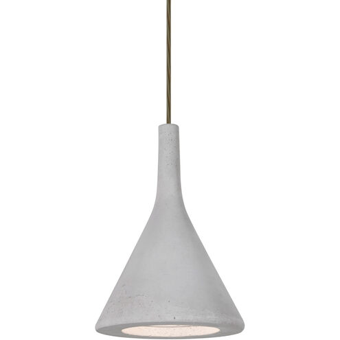 Gala LED Bronze Cord Pendant Ceiling Light in Natural Concrete
