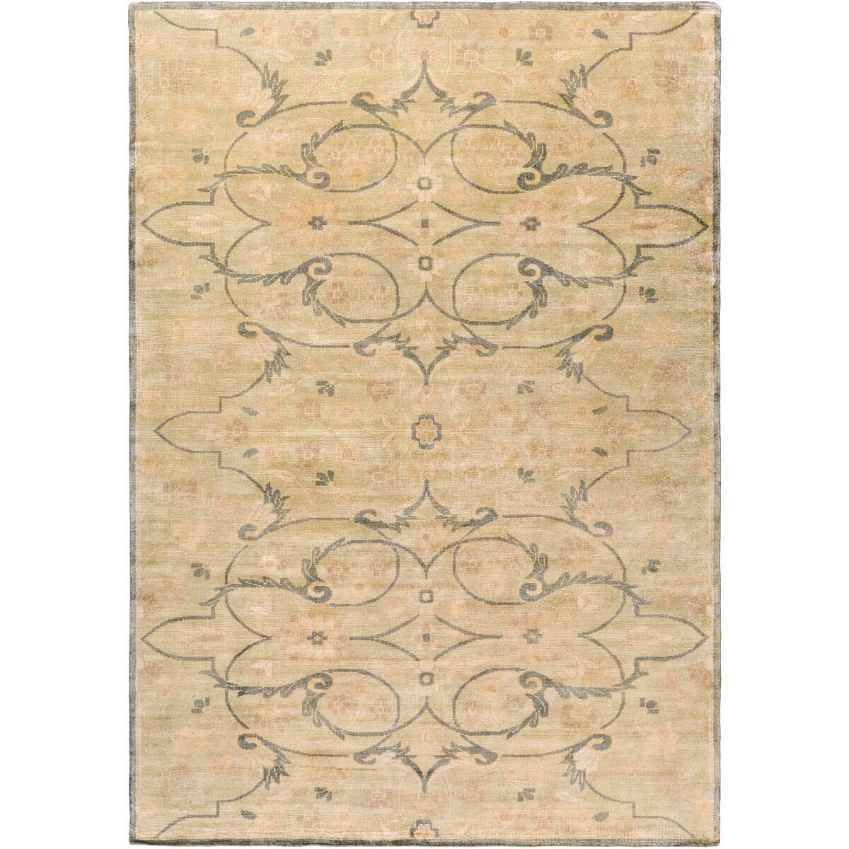 Ainsley 69 X 45 inch Moss, Dark Brown, Beige, Tan Rug