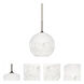 Rocky 1 Light 10 inch Bronze Cord Pendant Ceiling Light in Incandescent, White Glass