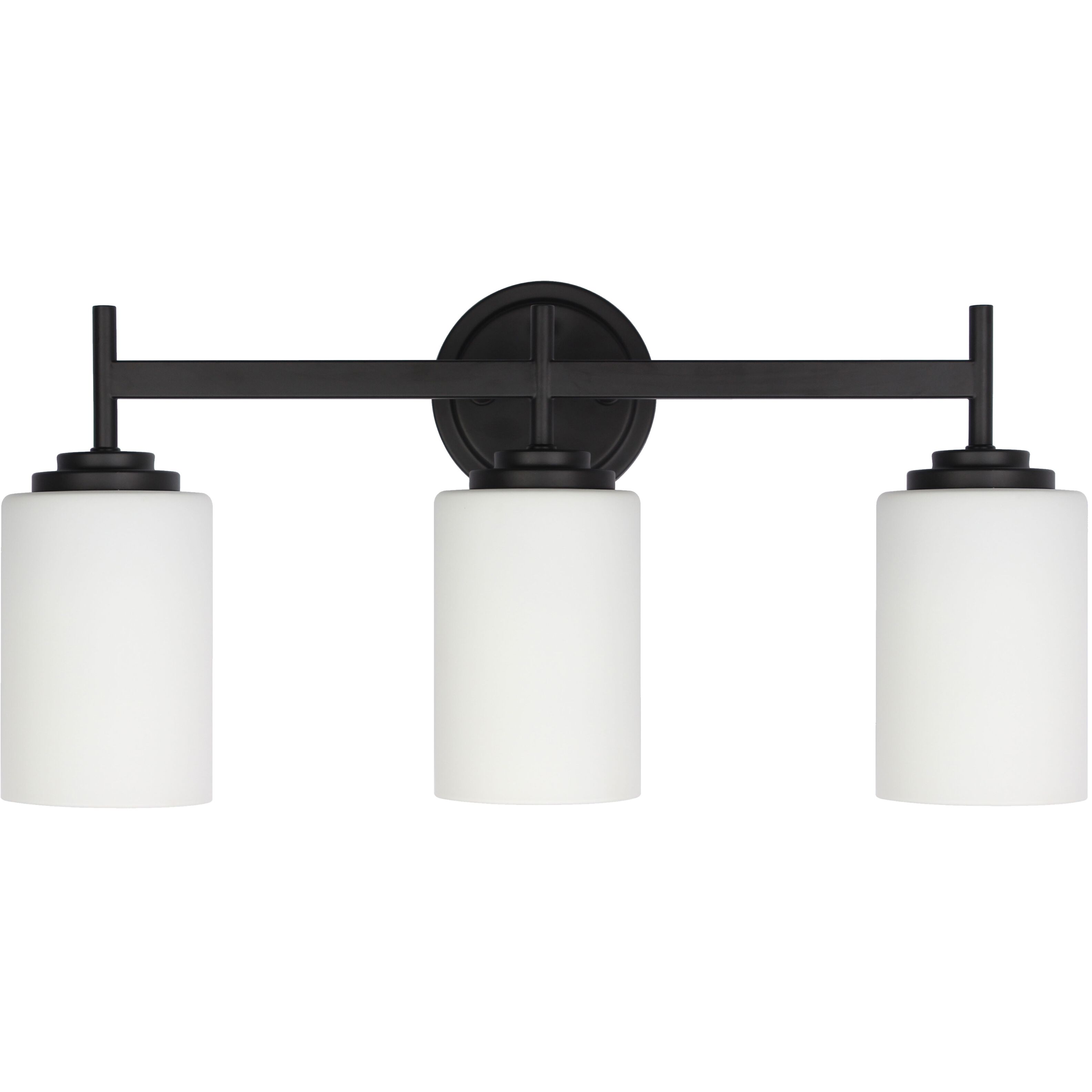Wynona 3 Light 22.5 inch Matte Black Vanity Light Wall Light