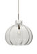 Pinta 1 Light Bronze Pendant Ceiling Light in Clear Pinta Glass