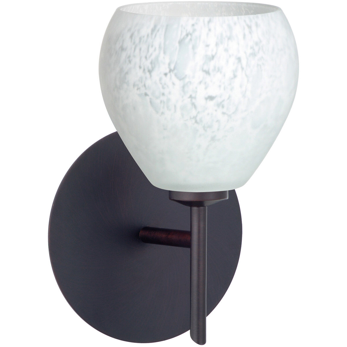 Tay Tay 1 Light 5 inch Bronze Mini Sconce Wall Light in Halogen, Carrera Glass