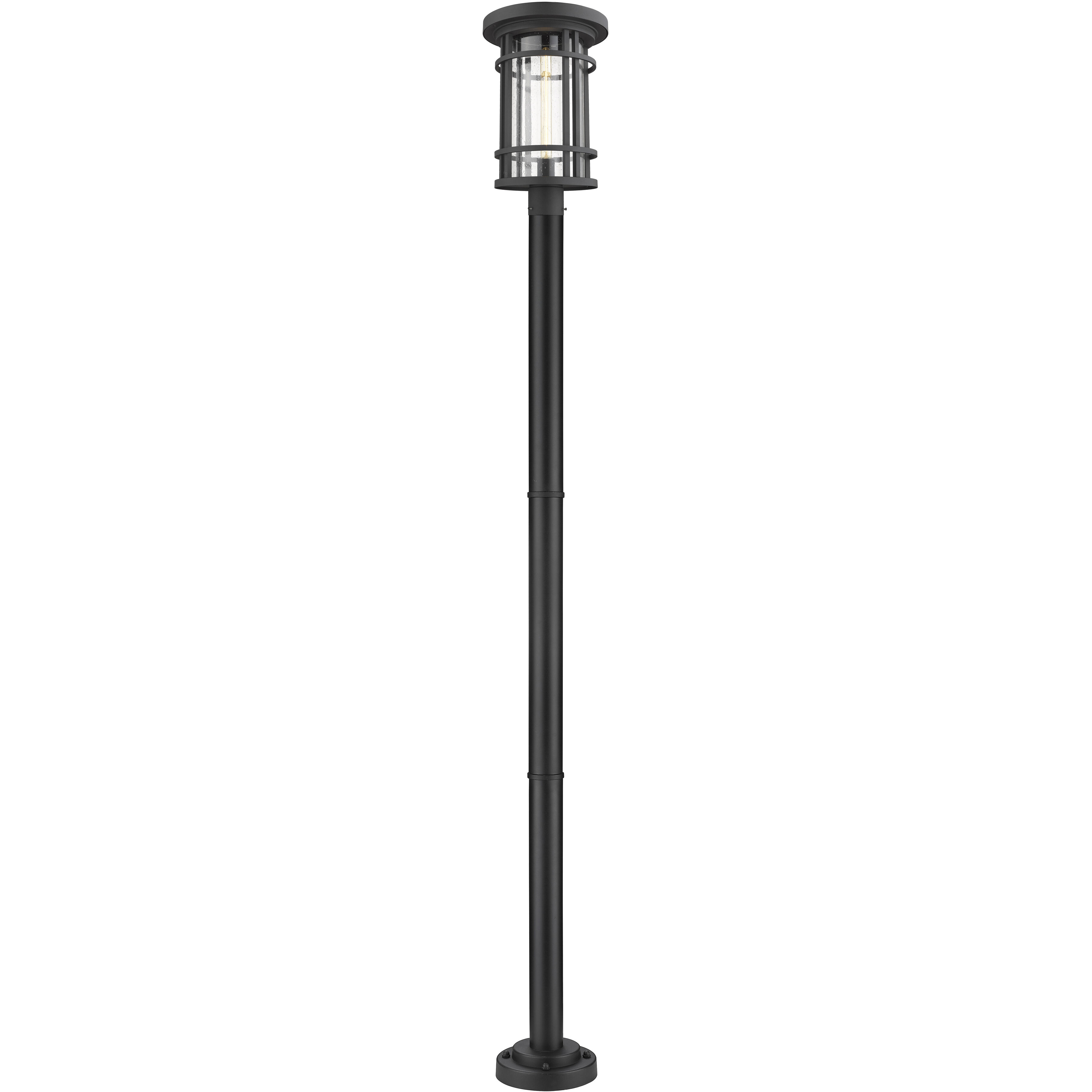 Jordan 1 Light 93.75 inch Black Outdoor Post Mounted Fixture in 20.75