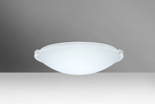 Trio 12 LED 12 inch White Flush Mount Ceiling Light in White Glass