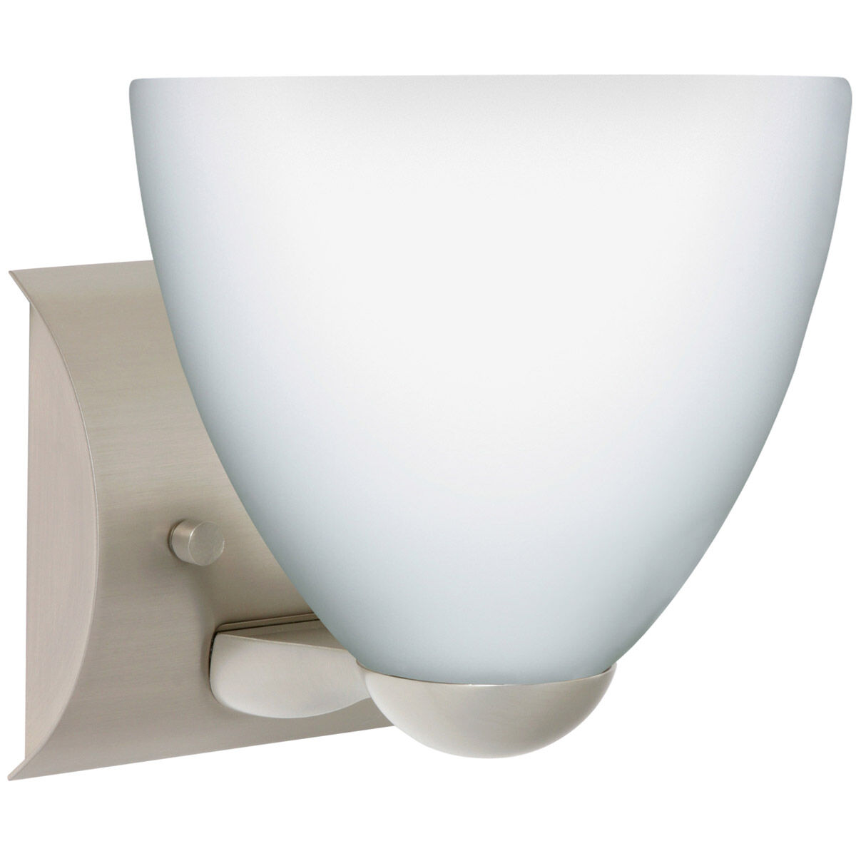 Sasha II 1 Light 6 inch Satin Nickel Mini Sconce Wall Light in Incandescent, Opal Matte Glass