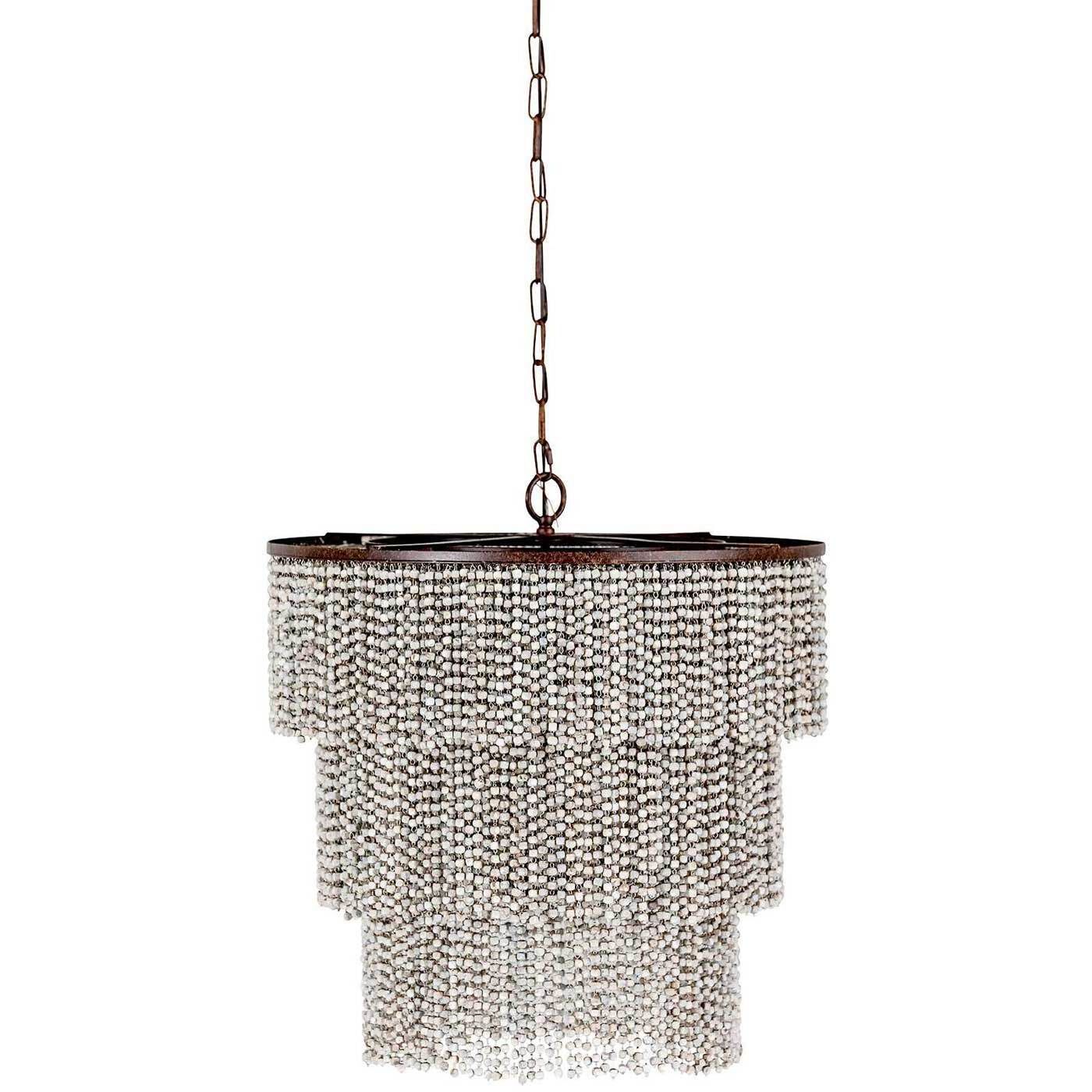 Etienne 4 Light 22 inch Antique White / Dusty Slate / Rust Chandelier Ceiling Light