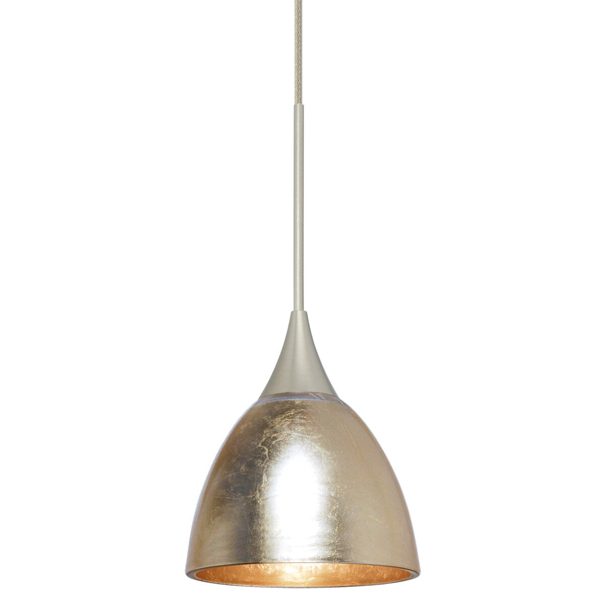 Divi 1 Light Satin Nickel Cord Pendant Ceiling Light