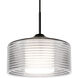 Belu 1 Light Black Cord Pendant Ceiling Light