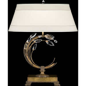 Crystal Laurel 31 inch 150 watt Gold Table Lamp Portable Light in No Shade