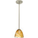 Vila LED Satin Nickel Stem Pendant Ceiling Light
