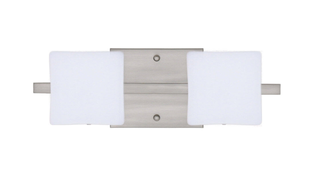 Alex LED 15 inch Satin Nickel Vanity Lighting Wall Light in Opal Matte Glass