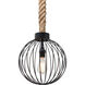 Sultana 1 Light Rope Pendant Ceiling Light in Globe