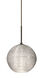 Kristall 8 1 Light Bronze Pendant Ceiling Light in Incandescent, Glitter Glass