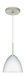 Sasha II 1 Light Satin Nickel Pendant Ceiling Light in Opal Matte Glass, Halogen