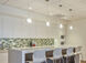 Pogo 1 Light Satin Nickel Pendant Ceiling Light in Halogen, Silver/Inner Silver Foil Glass