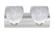 Bolla 2 Light 22 inch Satin Nickel Vanity Lighting Wall Light in Incandescent, Carrera Glass