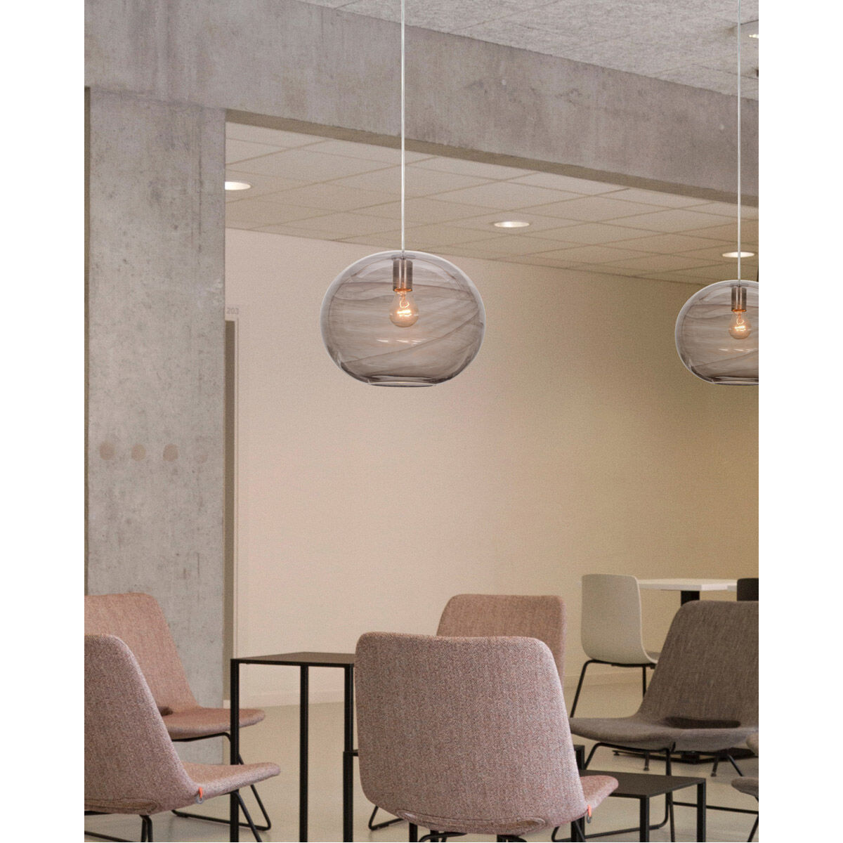 Geno 1 Light Satin Nickel Pendant Ceiling Light