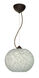 Luna LED Bronze Pendant Ceiling Light in Carrera Glass