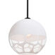 Rocky LED Black Stem Pendant Ceiling Light