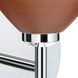 Domi 1 Light 5 inch Chrome Mini Sconce Wall Light in Halogen, Cherry Glass
