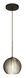 Kristall 1 Light Bronze Pendant Ceiling Light in Incandescent, Smoke Kristall Glass