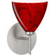 Mia LED 5 inch Satin Nickel Mini Sconce Wall Light in Magma Glass