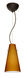 Cierro LED Bronze Pendant Ceiling Light in Amber Matte Glass