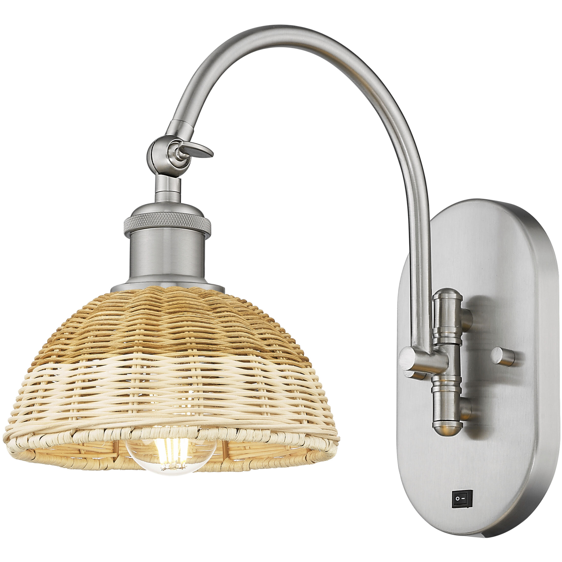 Ballston Bristol Natural II 1 Light 7.50 inch Swing Arm Light/Wall Lamp