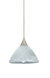 Domi LED Satin Nickel Pendant Ceiling Light in Marble Glass