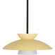 Trilo 15 LED Bronze Stem Pendant Ceiling Light in Champagne Glass
