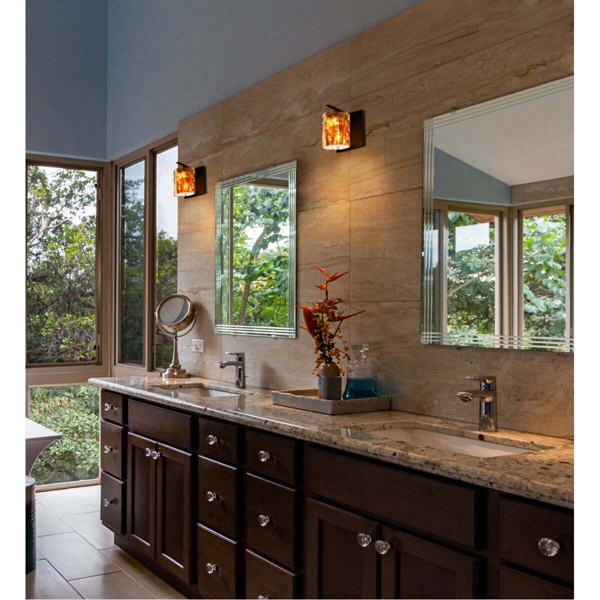 Lava 1 Light 6 inch Satin Nickel Vanity Light Wall Light