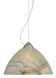 Tessa 1 Light Satin Nickel Pendant Ceiling Light in Incandescent, Mocha Glass