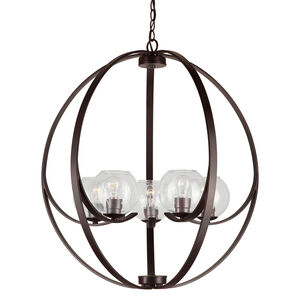 Signature 5 Light 29 inch Antique Bronze Chandelier Ceiling Light