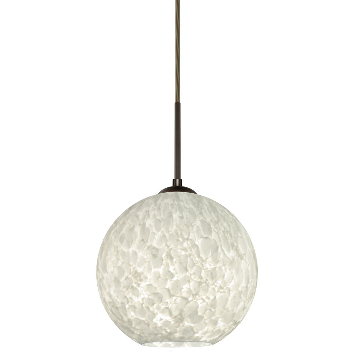 Coco 8 1 Light Bronze Cord Pendant Ceiling Light in Incandescent, Carrera Glass