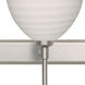 Brella 3 Light 23 inch Satin Nickel Vanity Lighting Wall Light in Halogen, Chalk Glass