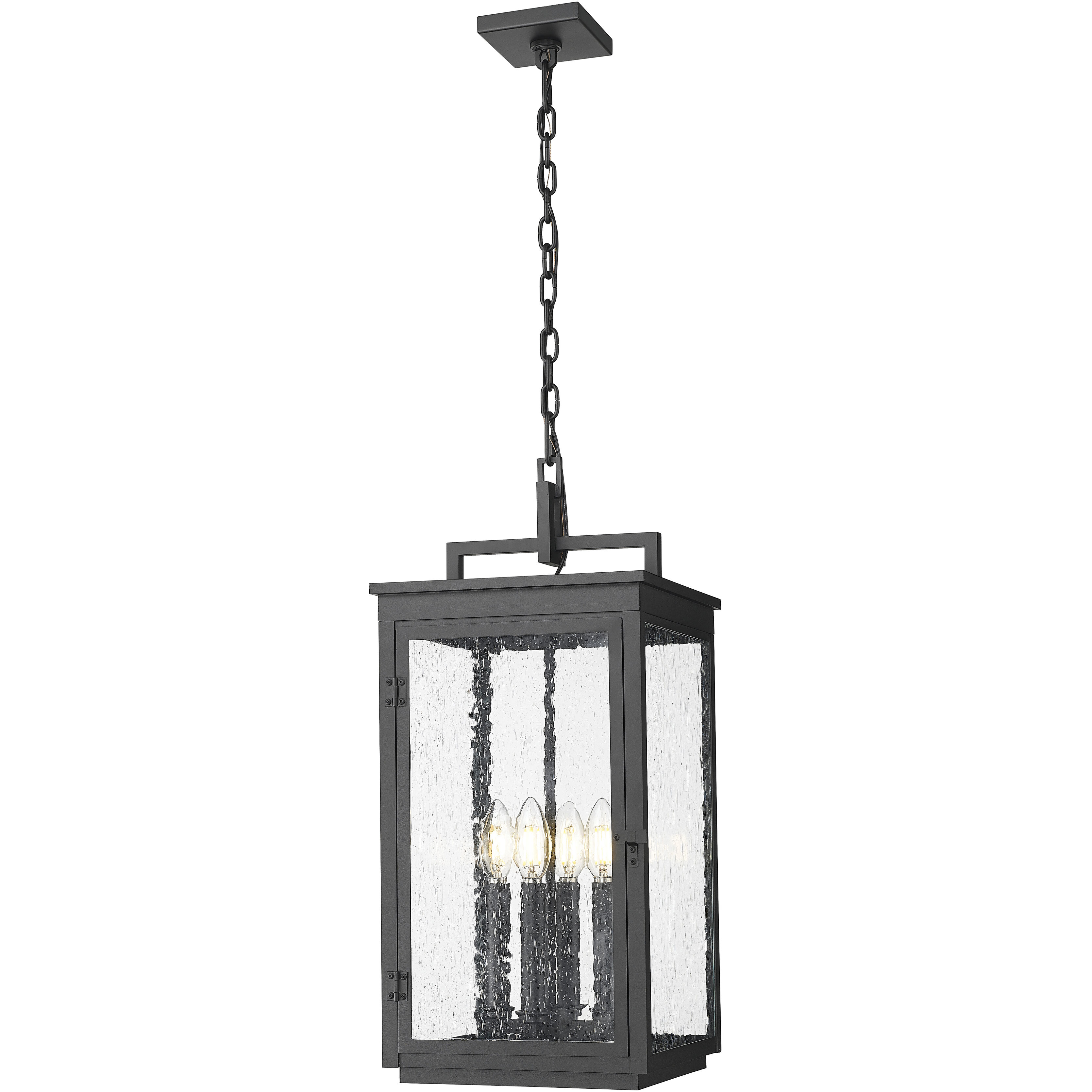 Hartwell 4 Light 10 inch Sand Black Outdoor Chain Mount Ceiling Fixture