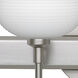 Lasso 2 Light 15 inch Satin Nickel Vanity Lighting Wall Light in Halogen, Opal Matte Glass