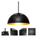 Gordy 1 Light Black Stem Pendant Ceiling Light