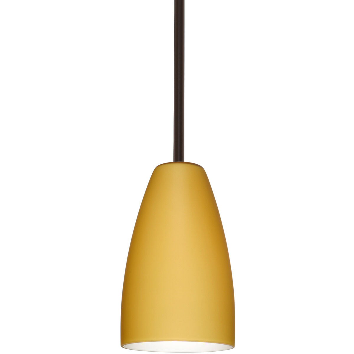 Riva 9 LED Bronze Stem Pendant Ceiling Light in Vanilla Matte Glass