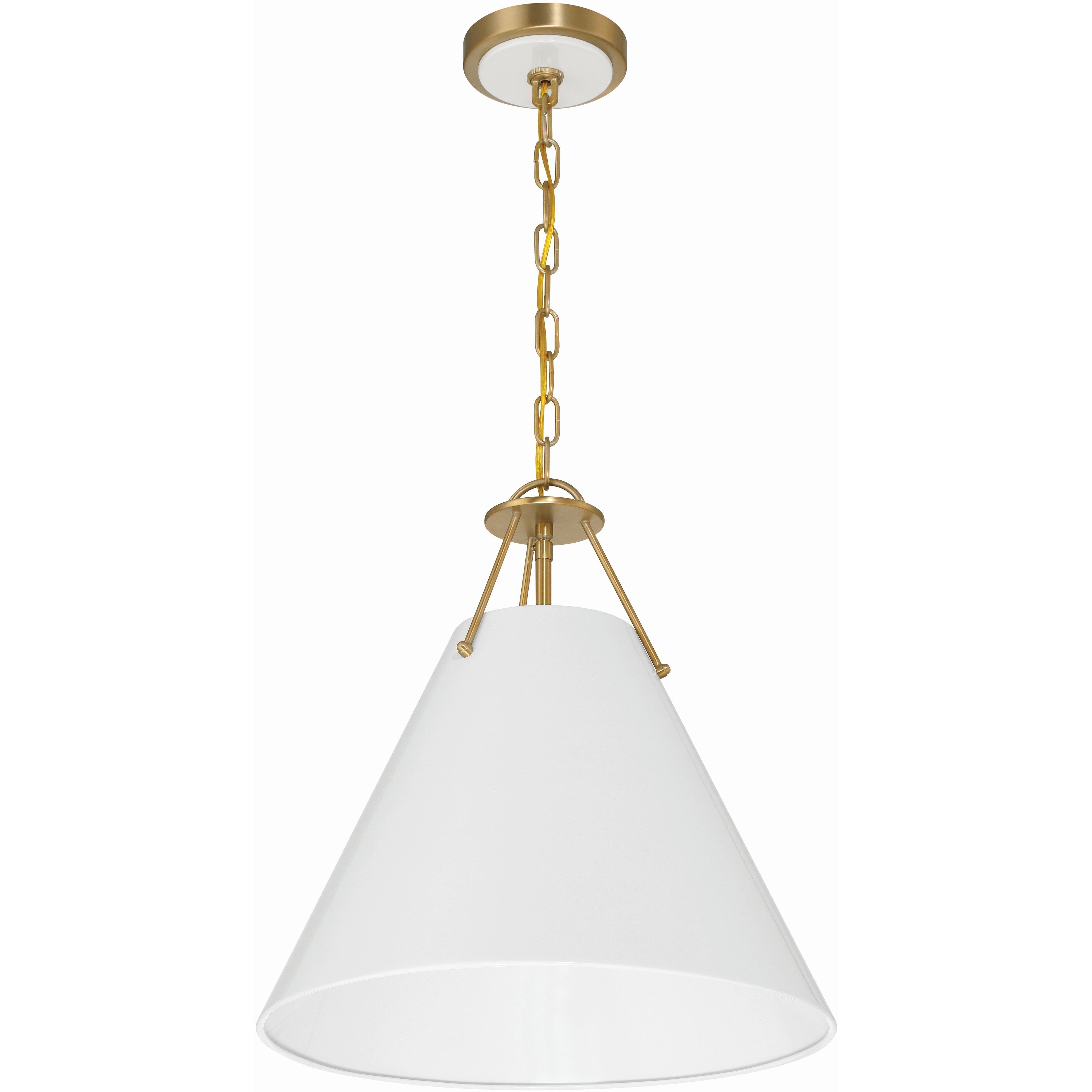 Xavier 3 Light 16 inch Vibrant Gold Pendant Ceiling Light
