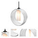 Plato 1 Light Black Cord Pendant Ceiling Light