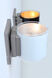 Pogo LED 5 inch Satin Nickel ADA Mini Sconce Wall Light in White/Inner Silver Foil Glass